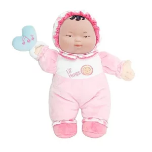 Jc Toys Lil Hugs Asian Pink Soft Body - Your First Baby Doll Designed By Berenguer Ages 0+, Light Pink, 12 Inches