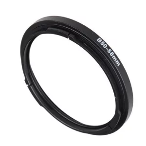 Fotodiox Bayonet 50 B50-58Mm Step Up Filter Adapter Ring For Hasselblad, Anodized Black Metal Filter Adapter Ring