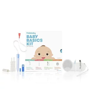 Frida Baby Baby Basics Kit|Includes Nosefrida, Nailfrida, Windi, Dermafrida + Silicone Carry Case