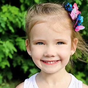 Boao 24 Pieces Butterfly Hair Clips 3D Girls Colorful Barrettes Hair Accessories Halloween for Women Party Favors