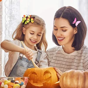 Boao 24 Pieces Butterfly Hair Clips 3D Girls Colorful Barrettes Hair Accessories Halloween for Women Party Favors