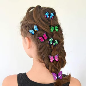 Boao 36 Pieces Butterfly Hair Clips Baby Girl Toddler Halloween Butterfly Clips Colorful Butterfly Barrettes 3D Wedding Hair Clips For Bridal Women P