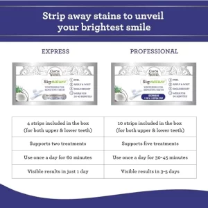 Gurunanda Teeth Whitening Strips - 7 Treatments With 14 Strips - Professional, Enamel-Safe Strips For Sensitive Teeth - Non-Slip, Dry Strip Technolog