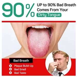 Ronavo Tongue Scraper For Adults, Two Colors Designed For Couples, Cure Bad Breath, Tongue Cleaners Stainless Steel, Metal Tongue Scrapers For Oral C