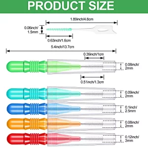 350 Pieces Interdental Brush Tooth Floss Teeth Cleaning Tool Toothpick Flossing Head Oral Soft Dental Picks Refill Dental Flosser Toothpick Cleaners