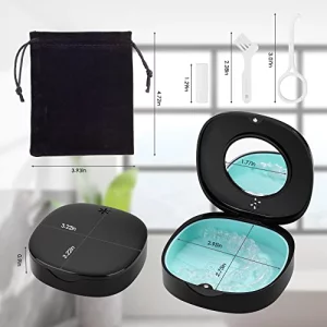 Doboli Retainer Case,Retainer Case With Vent Holes And Mirror,Compatible With Invisalign,Night Guard And Mouth Guard Case,With A Storage Bag,Slim Ali