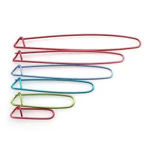 Tegg Knitting Stitch Holder 12Pcs 6Size Colour Aluminum Crochet Notions Yarn Stitch Holders