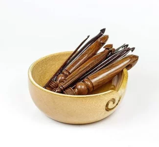 Rosewood Crafted Premium Polished Crochet Hooks & Knitting Needles | Nagina International (Pack Of All Sizes)