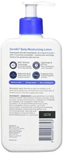 Cerave Daily Moisturizing Lotion | 12 Ounce | Face & Body Lotion For Dry Skin With Hyaluronic Acid | Fragrance Free, 12 Fl Oz