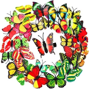 Boao 36 Pieces Butterfly Hair Clips Baby Girl Toddler Halloween Butterfly Clips Colorful Butterfly Barrettes 3D Wedding Hair Clips For Bridal Women P