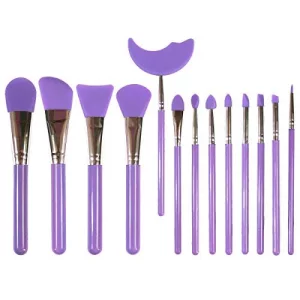 Lormay 13 Pcs Silicone Brush Set. Perfect Applicators For Epoxy Resin Crafting, Facial Mask, Mascara Shield And Eyeshadow Shield.And Cream Beauty Pro