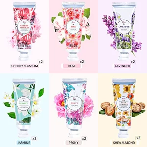 Body & Earth Hand Cream, Hand Lotion, 12 Pcs Travel Size Hand Cream Gift Set For Women Dry Hands Moisturizing With Shea Butter Valentines Mini Hand L