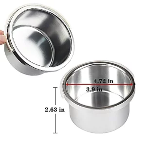 Fightart Wax Pot Replacement For Wax Warmer Inner Pan Tin Container 500Cc 14Oz Hair Removal Remover Waxing Can