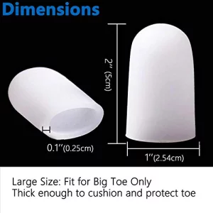 Jkcare 10 Pack Big Toe Caps Protectors, Gel Toe Covers - Cushion For Corns, Calluses, Blister, Ingrown Toenail And Reduce Friction