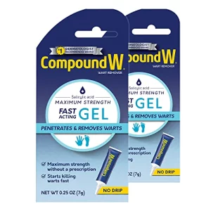 Compound W Maximum Strength Fast Acting Gel Wart Remover, 0.25 Oz, 2 Pack