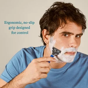 Harry's Razors For Men - Shaving Kit For Men Includes A Mens Razor Handle, 3 Razor Blade Refills, Travel Blade Cover, And 4 Oz Shave Gel