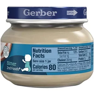 Gerber Mealtime for Baby 2nd Foods Baby Food Gravy Jars, Turkey & Gravy, Non-GMO Pureed Baby Food with Protein & Zinc, 2.5-Ounce Glass Jars (Pack of