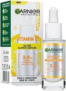 Garnier Skin Naturals Glow And Anti-Dark Spots Brightening Serum, 30Ml