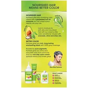 Garnier Nutrisse Nourishing Hair Color Creme, 11 Blackest Black (Packaging May Vary)