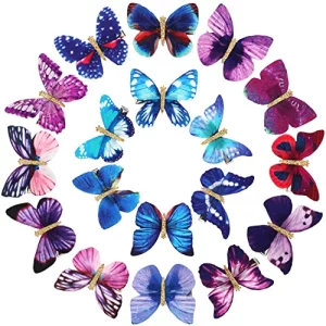 Boao 18 Pieces Glitter Butterfly Hair Clips For Teens Women Hair Accessories (Mysterious Styles)