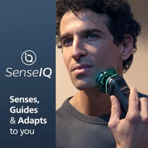 Philips Norelco 9800 Rechargeable Wet & Dry Electric Shaver With Quick Clean, Travel Case, Pop Up Trimmer, Charging Stand, S9987/85