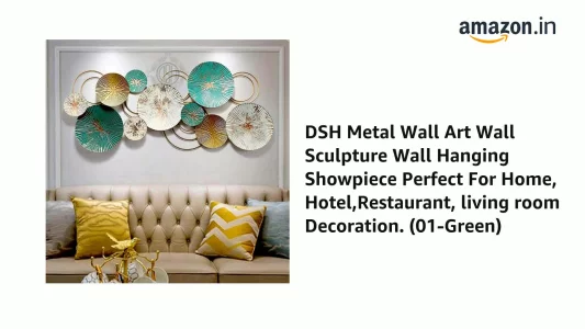 DSH CRAFTING YOUR CURIOSITY Metal Wall Decor Wall Hanging Multi Color Wall Arts for Home Hotel Office Living Room Bedroom (Size 46X19 Inch) Decoratio