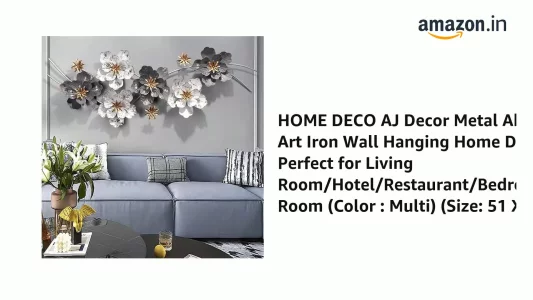 Gracious World Elegant Metal Wall Art Iron Wall Hanging Home Decoration Modern & Stylish Wall Decor Piece Perfect For Living Room/Hotel/Restaurant/Be