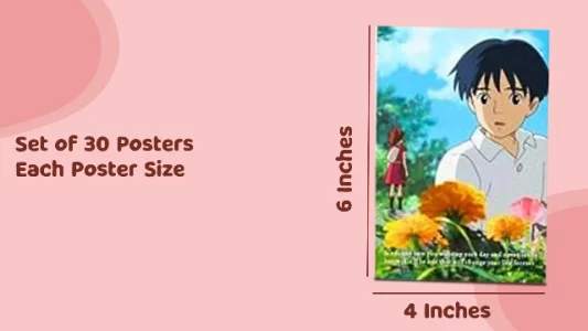 Unquote Friends Wall D cor Art Posters Multicolor Printed Set of 30 (10L x 15W cm) - Home & Room Decoration Cartoon Stickers, 300 GSM Paper Boho Aest