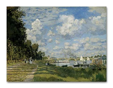 Tamatina Claud Monet Art Canvas Painting|Bassin d'Argenteuil |Size-36X27 Inches.t315