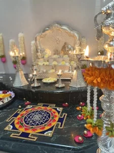 Daedal crafters Artificial Sri Chakra Rangoli (Multicolour),Artificial Flora,(Pack of 1)