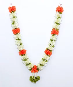 Daedal crafters Artificial Jasminum Garland (White)(Pack of 1), Artificial Flora