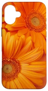 iPhone 16 Plus Orange Gerber Daisy Flower Floral Flowers Daisies Gerbera Case