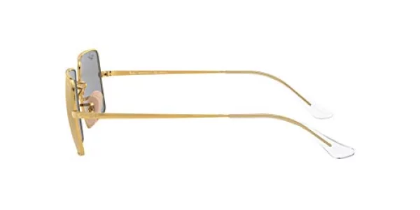Ray-Ban Rb1969 Rectangle Evolve Polarized Rectangular Sunglasses, GoldPhotochromic Dark Grey Mirrored Gold, 54 mm