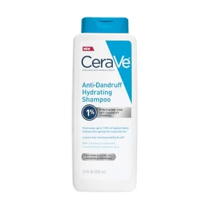CeraVe Hydrating Anti Dandruff Shampoo, 1 Pyrithione Zinc Dandruff Treatment With Ceramides, Niacinamide Hyaluronic Acid, Helps Eliminate Flakes Prov