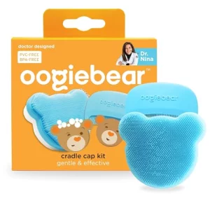 oogiebear Cradle Cap Brush Kit for Babies Gentle and Safe Scalp Massage Care with Sponge Brush and Comb for Newborns and Babies