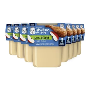 Gerber Baby Food 2nd Foods Dinner Apple Chicken Puree 4 Ounce Tubs 2-Pack Pack of 8