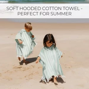 ZICOTO Stylish Hooded Beach Towel for Kids - Extra Soft and Fast Drying Poncho for Toddlers 1-3 Years is Made of Premium Cotton - Perfect Baby Cover