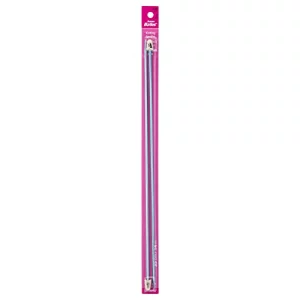 Susan Bates 11114-3 14-Inch Silvalume Single Point Knitting Needle, 3.25Mm, Blue