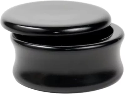 Parker Genuine Mango Wood Hand Carved Shave Soap Bowl - Black Lacquer