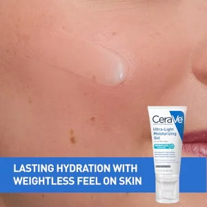 Cerave Ultra-Light Moisturizing Gel | Hydrating Gel Face Moisturizer With Ceramides, Niacinamide, Hyaluronic Acid | Fragrance Free | Oil-Free | Weigh