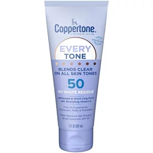 Coppertone Every Tone Spf 50 Sunscreen Lotion, Body & Face Sunscreen Lotion, 7 Fl Oz