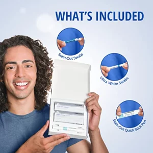 Power Swabs - 7 Day Professional Teeth Whitening Kit - For At Home Use - Easy 5 Minute Teeth Whitening - Dentist Formulated Teeth Whitening Swabs To