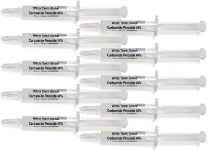 White Teeth Global 10 Syringes (3Ml) New Strongest 44% Carbamide Peroxide Teeth Whitening Gel