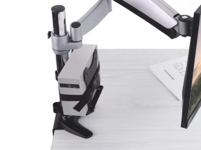 Monoprice Computer Case Cpu Holder - Thin Client Mini Pc Multi-Mount, Works With Mini Pcs Up To 2.9 Inches Wide, Supports Up To 11 Pounds - Workstrea