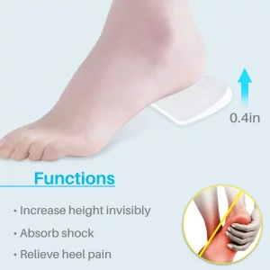 Kalevel 3 Pairs Heel Lifts Height Increased Insoles Elevator Taller Shoe Inserts For Leg Length Discrepancy Women Men 2 Cm