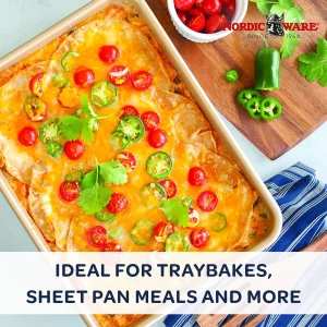 Nordic Ware Naturals Aluminum Nonstick 9X13-Inches Cake Pan,Silver