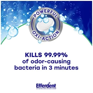 Efferdent Retainer Cleaning Tablets, Denture Cleanser Tablets For Dental Appliances, Fresh & Clean, Minty Fresh, 90 Tablets