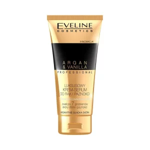 Eveline Professional Luxury Hands & Nails Cream-Serum Argan & Vanilla, 3.38 Fluid Ounce