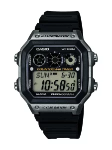 Casio AE-1300WH Series | Watches for Men | Digital Watch | Black | 1/100 SEC Stopwatch | 9 Interval Timers | LED Light | 100M WR | Multi Alarm | Cale