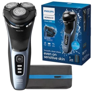 Philips Norelco Shaver 3600 Rechargeable Wet Dry Electric Shaver With Pop-Up Trimmer And Storage Pouch S324391